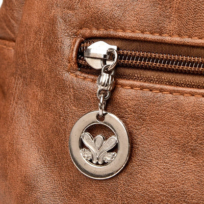 Luxury Soft Pu Leather Brand Girls Shoulder Bags Black HandBags Tote New Arrival Mini Small Motorcycle Bags Crossbody for Women