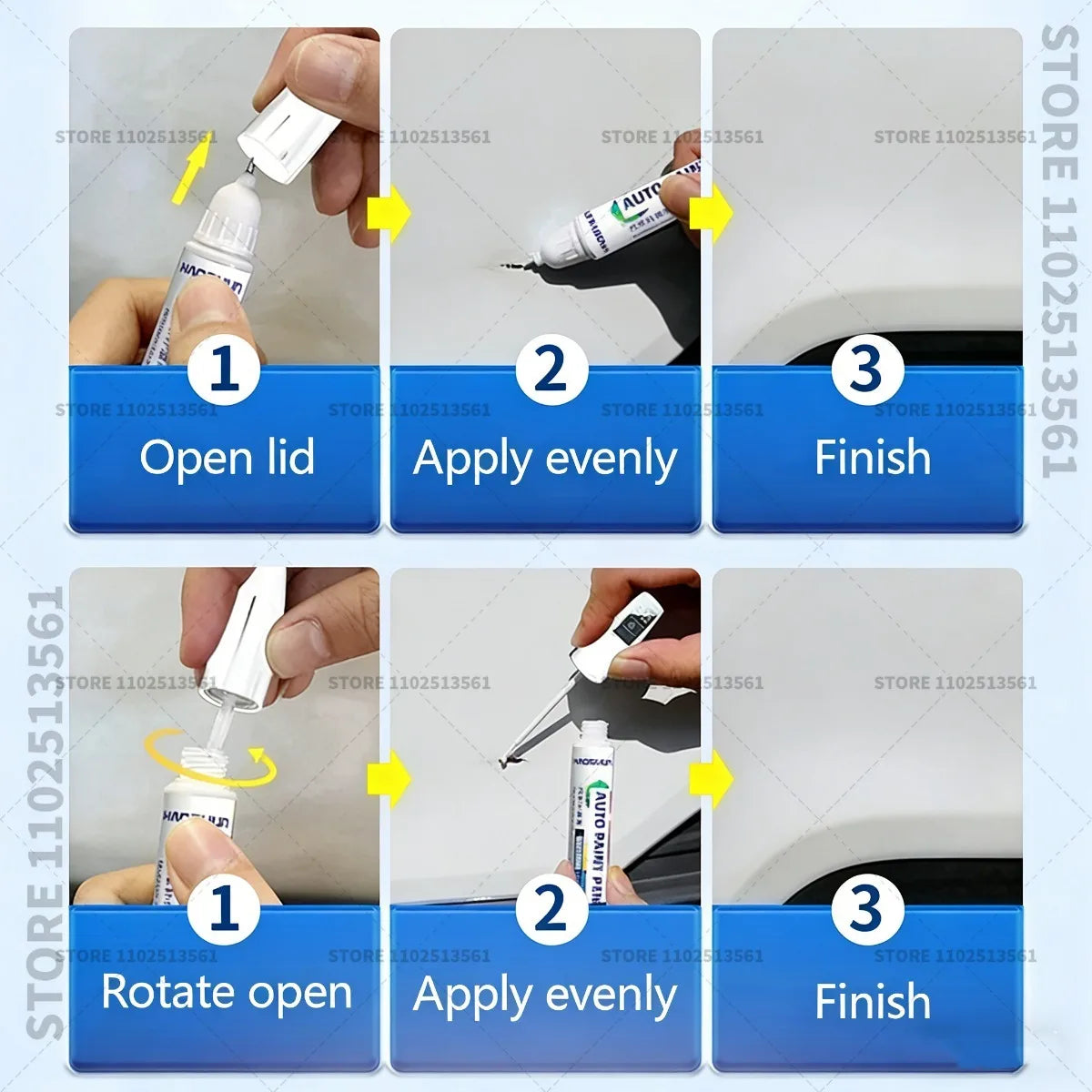 For Leapmotor T03 Car Paint Repair Pen Touch Up Scratch Remover DIY Auto Accessories Blue C02 Yellow Green YO Grey Light White