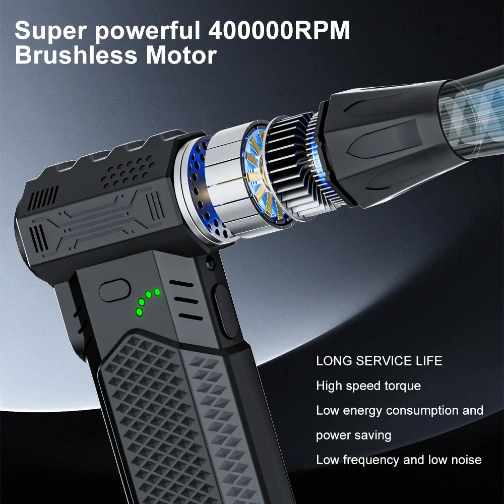 Blower Car Vacuum Cleaner Turbo Fan Violent Jet Fan Cleaning Blowing Tools Auto Dust Collector Portable Air Duster Hair Dryer