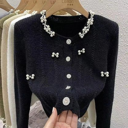 New Autumn And Winter 2025 Design Sense Short Women Knitted Cardigan Sweater Coat Casual Temperament Female Sweater Jacket