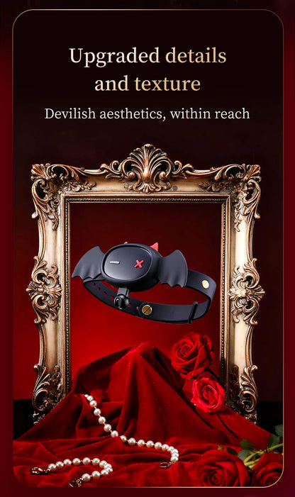QIUI Electric Shock Collar APP Remote Control Collars Restraint BDSM Devil Shaped Necklace Adult Games Sex Toys for Men Women