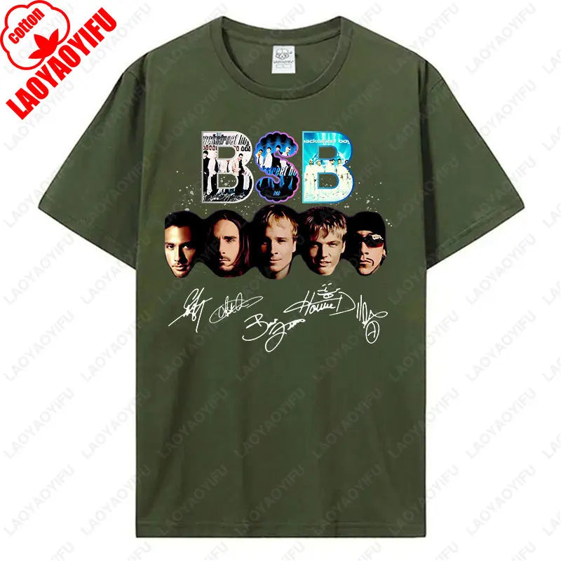Backstreet Boys Millennium Tour Music Vintage Tshirt Men Women Hipster Popular Tops Summer Fashion Streetwear Unisex Tees Gift