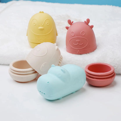 Baby Bath Toys Animal Cute Shape Toddler Water Toys Swim Bathroom Baby Silicone Sprinkler Bathtub Animal Toy Infant Kids Boys