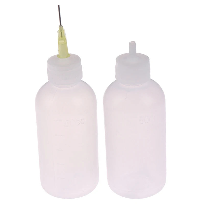 30/50ML PET Clear Vial with Long Thin Needle Tip Dropper for Smoking Oil Accessories Liquid Jar for Essential Oil Storage