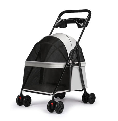 Foldable Lightweight Pet Stroller Dog Cat Small Dogs Puppy Travel Portable Mesh Ventilated Easy Fold Wheels Dog Stroller