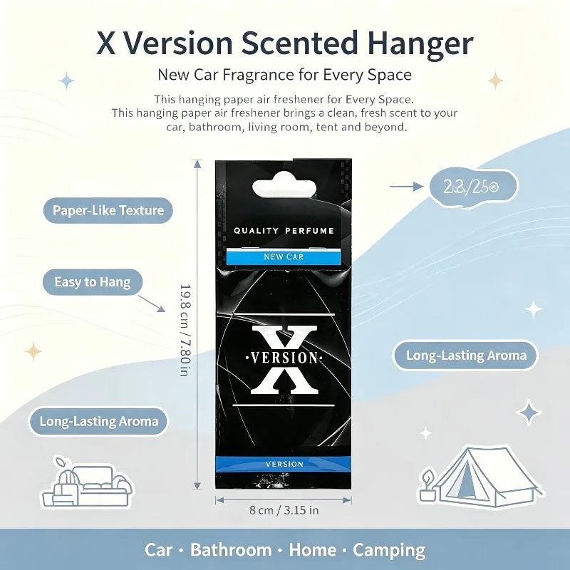 Version X Hanging Car Fragrance Paper Scent Cards 6 Mixed Scents For Car Home And Outdoor Scene Decoration