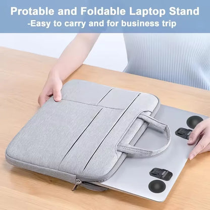 2pcs/set Portable Zinc Alloy Laptop Support Stand With 2 Adjustable Angles Foldable Invisible Laptop Riser For Macbook Notebook