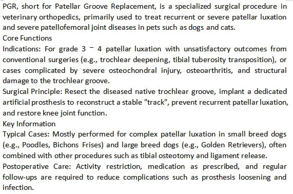 PGR Pulley Groove Prosthesis(Including Base)For Pet,Implants in pets,Veterinarian Orthopedic Surgical Consumable,Pet Supplies