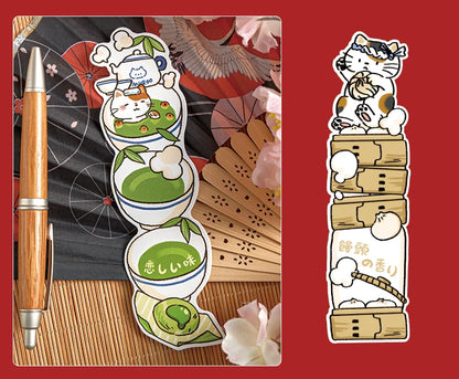 30 Sheets/Set Cute Cat Bookmark for Reading Creative Cat-Shaped Paper Bookmarks Decorative Paper Cards Stationery Gift