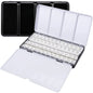 Empty Metal Watercolor Tin Palette Box With 14/26/52pcs Detachable Empty Watercolor Half Pans For DIY Travel Watercolor Palette