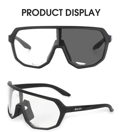 SCVCN Outdoor Sport Bike Photochromic Sunglasses Men Women bicycle MTB Road Cycling Glasses UV400 Fishing Goggles Running Eyewea