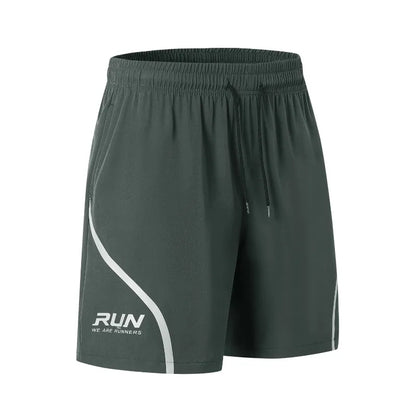 Muscle Fitness Casual Running Five-point Pants Men Reflective Stripe Basketball Training Quick-drying Breathable Training Shorts
