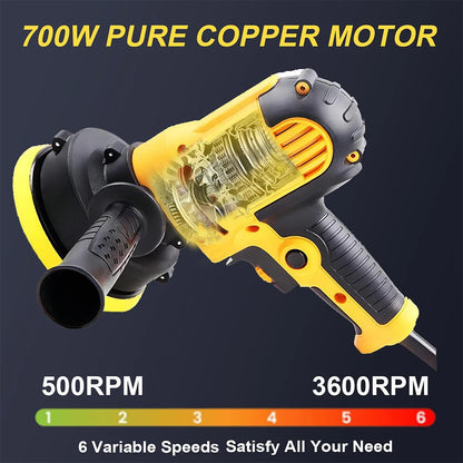 Podofo Car Polisher 0-3600 RPM 700W Electric Polishing Tool Variable Speed Car Polishing Machine for Car Waxing Sealant Coating