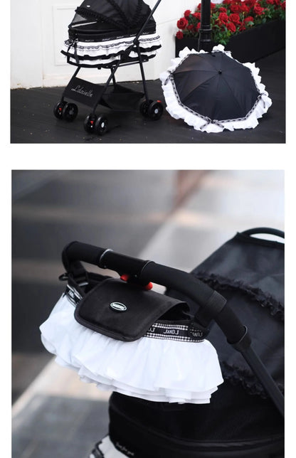LDAIELLE High-end  Pet cart Small and light foldable Yorkshire outdoor travel