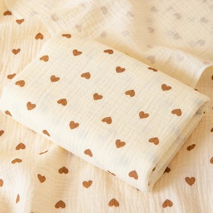 Simple Style Printed Baby Blanket Made of Gauze Material, Newborn Swaddle, Baby Swaddle Blanket, Gauze Wrap, Bedding, Baby Bath Towel, Infant Products