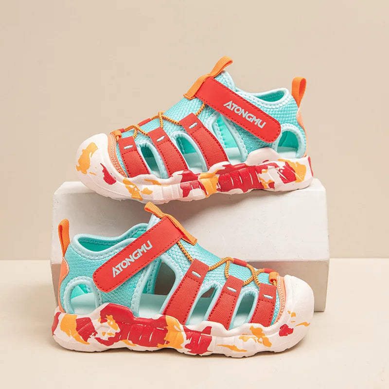 Boys Girls Unisex Sandals 2026 New Summer Toddler Barefoot Beach Sandals Non-slip Comfort Versatile School Outdoor Water Shoes