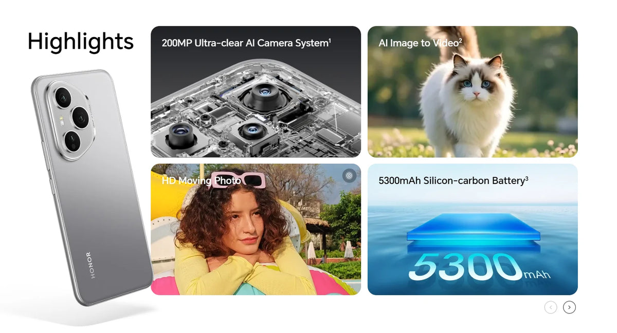 HONOR 400 Pro 5G,EU Version, 5G Smartphone, 200MP Ultra-clear AI Main Camera, Qualcomm Snapdragon 8 Gen 3, 5300mAh Battery