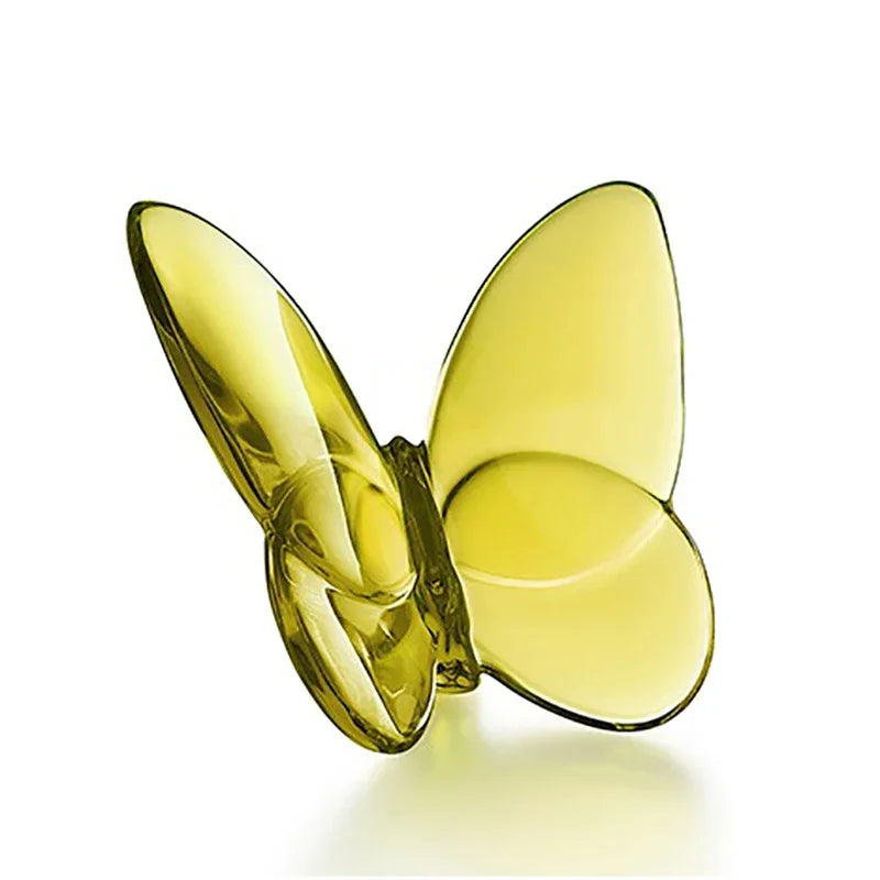 Crystal Papillon Butterfly Wings Fluttering Glass Lucky Butterfly Ornaments Home Decoration Crafts Accessories Birthday Gift