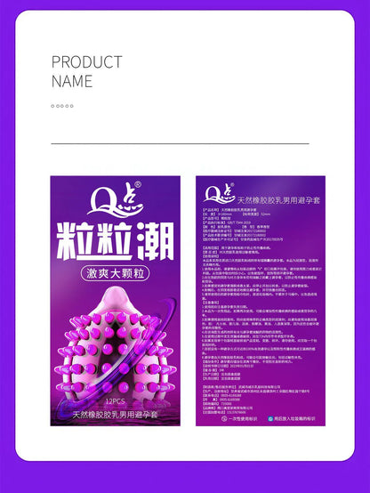 12pcs Condom Vaginal Massage Sex Toy for Adult Men G-spot Dotted Safety Penis Sleeves Stimulation Sex Product Sexual Goods