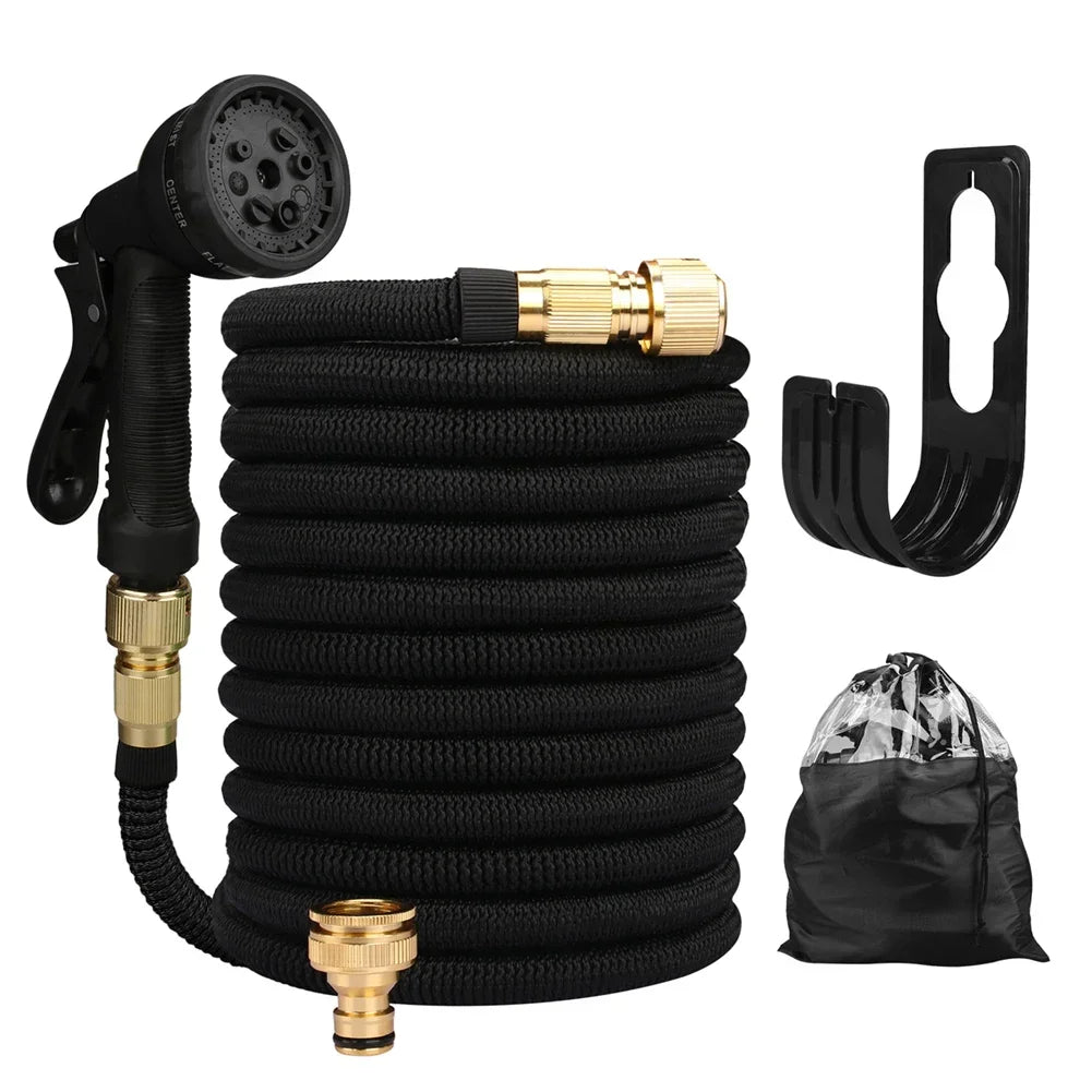 Garden Hoses 25-150ft Water Hose Expandable Flexible Garden Expanding Hoses 8 Function Nozzle Spray Wall Mountable Water Hose