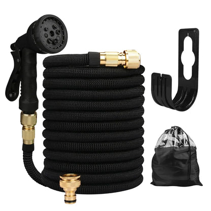 Garden Hoses 25-150ft Water Hose Expandable Flexible Garden Expanding Hoses 8 Function Nozzle Spray Wall Mountable Water Hose