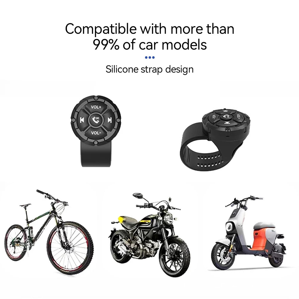 Car Steering Wheel Control Button 5key Bluetooth-compatible Wireless Remote Controller for Car Radio Music Player Android Switch