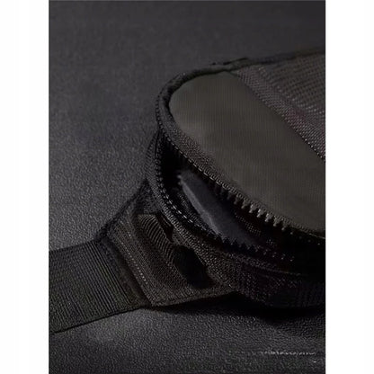 Minimalist Men Mini Sling Bag Tactical Techwear Crossbody Chest Pack Waterproof Matte Black Sport Shoulder Purse with Quick Release Buckle
