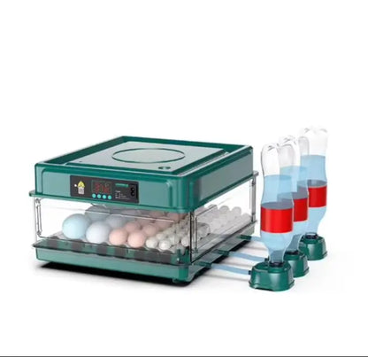 220V Mini Digital Egg Incubator with Auto Egg Turning, Low Noise Fan & Heat Insulation Cover for Chicken Duck Quail Pigeon Bird Eggs, Farm & Educational Hatching Machine