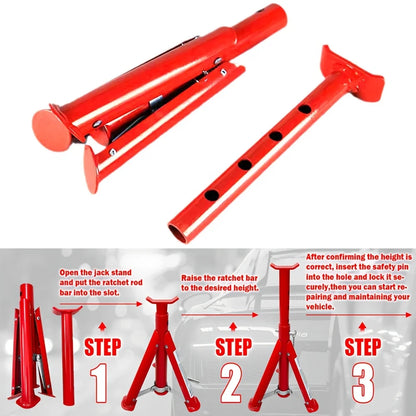 New Folding telescopic jack security bracket Auto repair tools 2 Tons 25~36cm 3 Tons 27~45cm Height increasing Tool