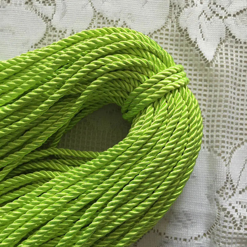 5MM Twisted Cord Rope Trim Craft Decorative Polyester Rope Handmade Cording for Sewing Crafts Upholstery Home Decor 5m