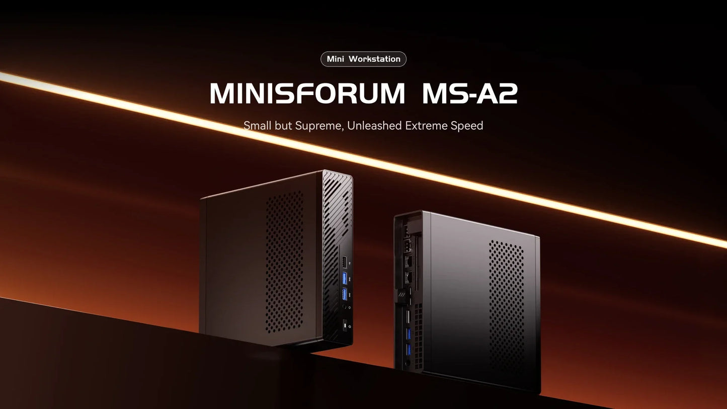 MINISFORUM MS-A2 Mini PC AMD Ryzen 9 9955HX/7945HX Windows 11 DDR5 PCIe SSD WIFI6E BT5.2 Dual 10G SFP+ Gaming MINI PC Computer