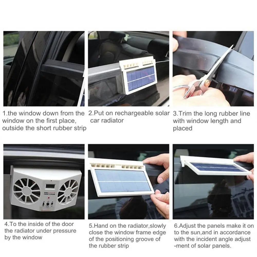 Car Auto Solar Fan Window Cooling Air Vent Vehicle Ventilation System Radiator Car Fans