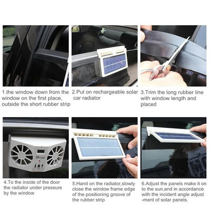 Car Auto Solar Fan Window Cooling Air Vent Vehicle Ventilation System Radiator Car Fans