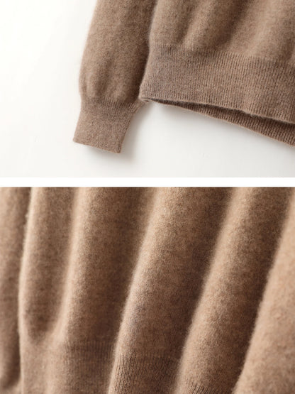 Cashmere Sweater Women's Turtleneck Long Sleeved Knitted Pullover 100% Pure Cashmere Base Sweater Korean Version Women's Top