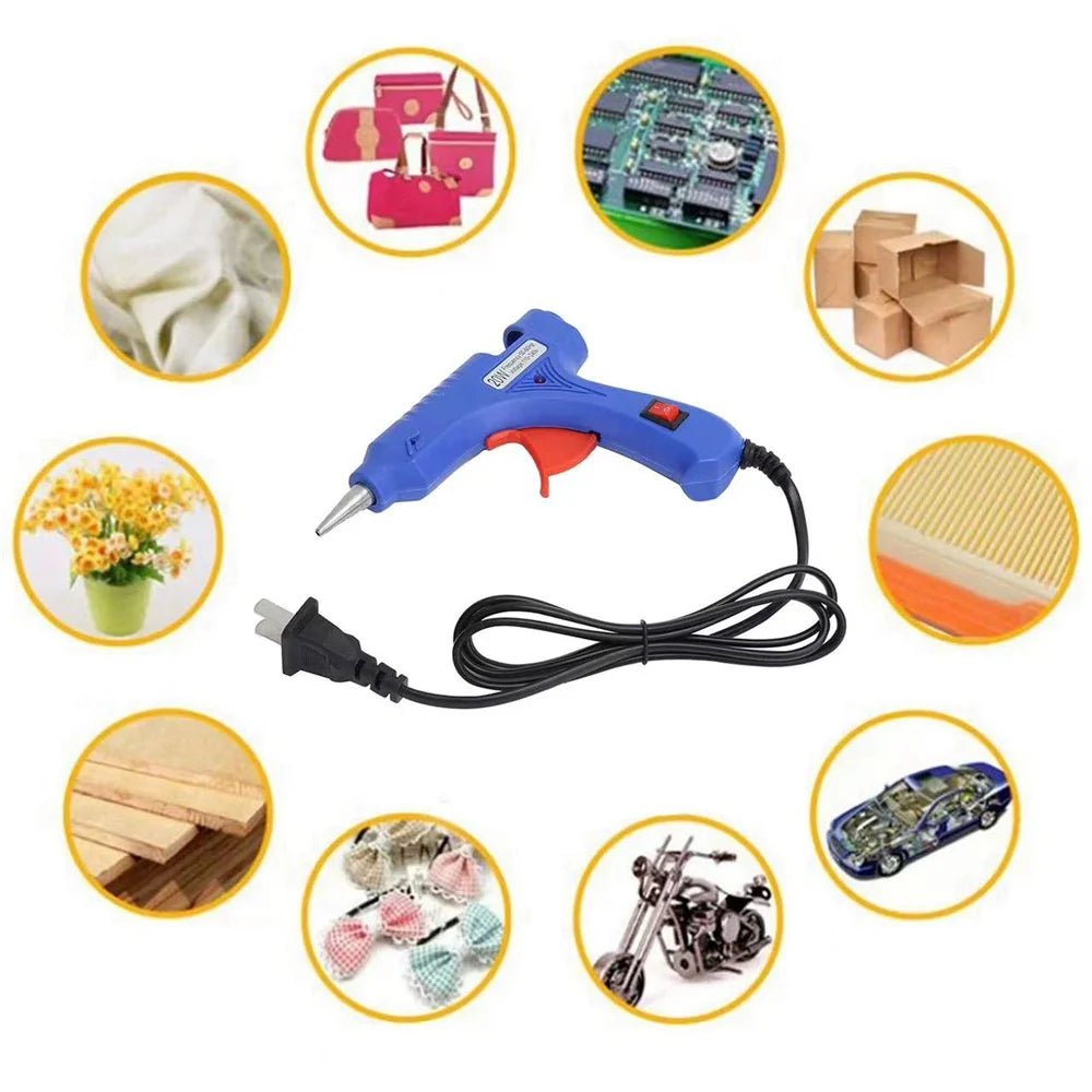 20W Mini Hot Melt Glue Gun EU Electric DIY Industrial Household Repair Tool with Thermo Heat Temperature