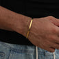 3mm Stainless Steel Cuban Chain Bracelet Men's Street Hip Hop Jewelry Accessories Adjustable Open Bracelet