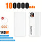 Lenovo 500000mAh Power Bank 140W Super Fast Charging Powerbank Portable External Battery Charger For Xiaomi iPhone 2027New
