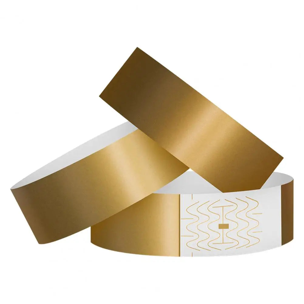 100Pcs Synthetic Paper Wristbands Disposable Waterproof Wrist Strap Event Identification Bracelets Removable Wristband Tape