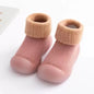 Baby Winter Booties Non-Slip Soft Sole Shoes with Cotton Socks Warm Fleece-Lined Infant First Walkers for Boys Girls 0-4T