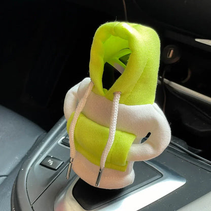 Car Hoodie Handle Shark Cute Hoodie Car Gear Shift Knob Cover Short Plush Manual Handle Gear Auto Interior Accessories