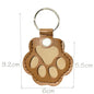 Pet Hair Commemorative Keychain Pu Leather Cat And Dog Fur Souvenir Keychain Dog Paw Pendant Pet Hair Storage Pendant Decoration