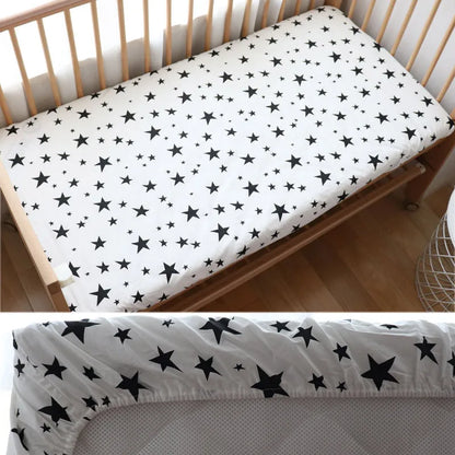Baby Crib Fitted Sheet Newborns Bed Linen Children Cotton Cot Mattress Cover Protector For Toddler 130x70cm Allow Custom Size