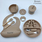 11Pcs Silicone Feeding Sets For Baby Personalized Name Children's Tableware Suction Cup Plates Bowl Spoon Feeding Cups BPA Free