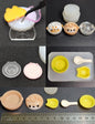 Miniature Food Play Mini Vintage Plate Fruit Plate Dinner Plate Doll House Mini Baking Baking Pan Organizer Jar Silicone Mold