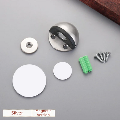 No-Drill Magnetic Door Stopper: Silicone Anti-Collision Buffer for Glass & Bedroom Doors - Windproof Floor Mount