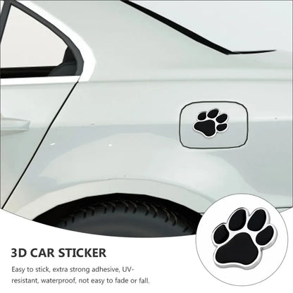 Car Stickers Footprint Metal Dog Paw Truck Decals for Zinc Alloy Auto Decoration