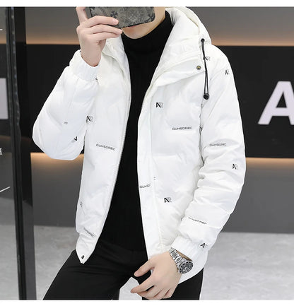 2026 High quality Winter Down Jacket Coats Mens Warm White Duck Down Hooded Men Windproof Parkas Overcoat