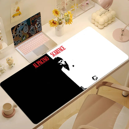S-Scarface Tony Montana Mouse Pad Large Desk Mat Keyboard Ergonomic Office Rubber PC Non-slip Anti-fray Home Custom Best Price
