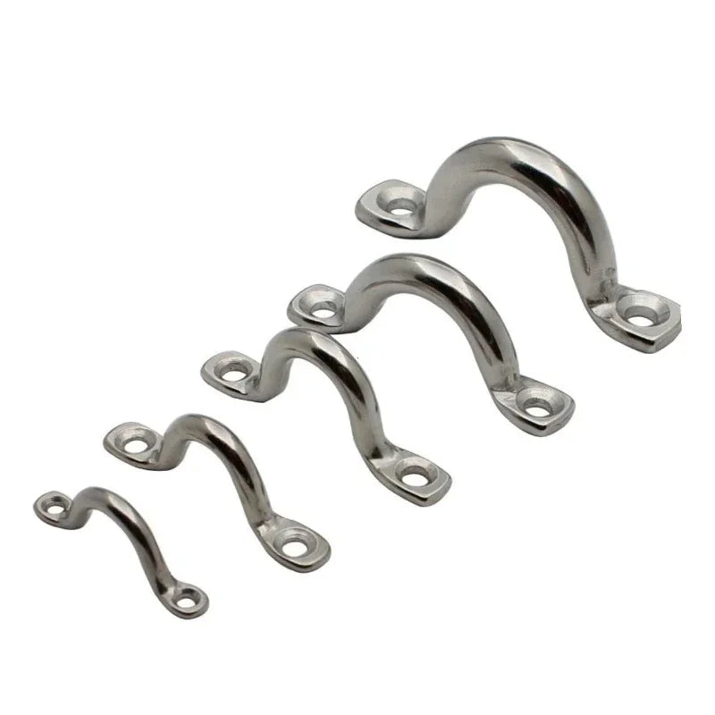 10Pcs 4mm 5mm 6mm Stainless Steel Pad Eye Strap for Boat Door Handle Pull Door Hardware Knob Handle Boat Yacht Ship Doorknob