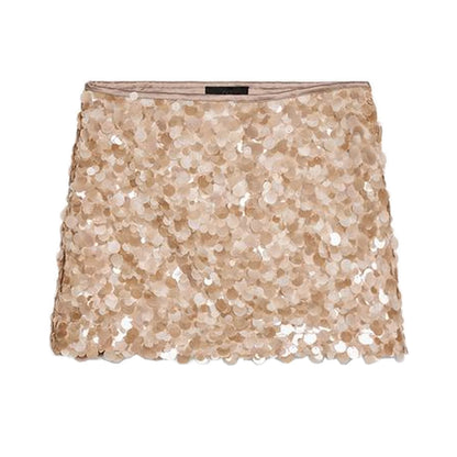 Summer New Women's Design  ort  Skirt with Inner  Bead Decoration Casual Sle Polyester Fiber Knitted A-Line...